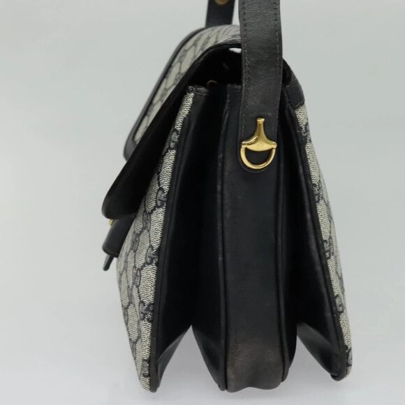 GUCCI GG Supreme Shoulder Bag PVC Navy Gold Auth ep10820 - Picture 6 of 16